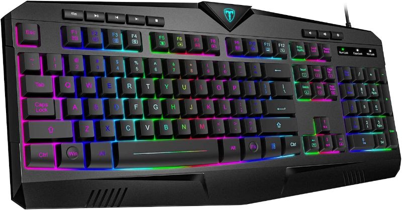 Photo 1 of Gaming Keyboard, Dacoity Full Size Rainbow LED Backlit ***NOT TESTED***