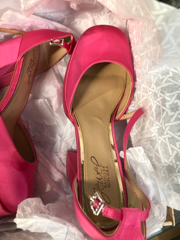 Photo 3 of Jewel Badgley Mischka Giada Round Toe Platform 8.5 Sherbet Pink