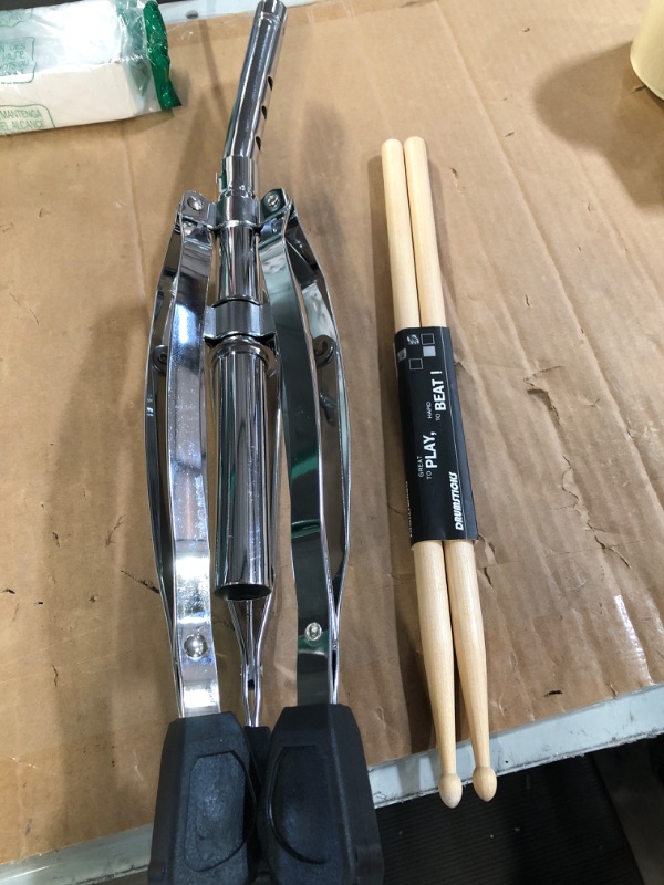 Photo 2 of *MISSING ITEMS****Gibraltar Medium Weight Double Braced Hi-Hat Stand Percussion Chrome Set Hardware, for Snare Drum Practice Pad (5707)