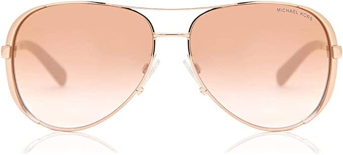 Photo 1 of Michael Kors Woman Sunglasses Rose Gold Frame, Rose Gold Gradient Flash Lenses