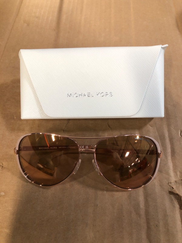 Photo 2 of Michael Kors Woman Sunglasses Rose Gold Frame, Rose Gold Gradient Flash Lenses