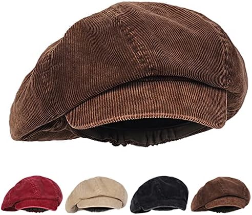 Photo 1 of Corduroy Slouchy Newsboy Cap Vintage Paperboy Painter Hats