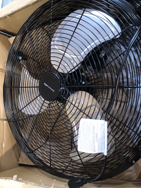 Photo 4 of *FOR PARTS ONLY* AmazonCommercial 20" High Velocity Industrial Fan, Black 