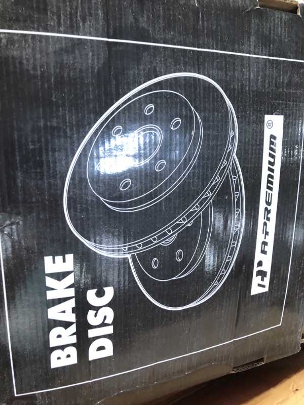Photo 5 of (BRAKE DISC USED, BRAKE PADS NEW) A-Premium 12.6 in (320 mm) Front Vented Disc Brake Rotors + Ceramic Pads Kit 