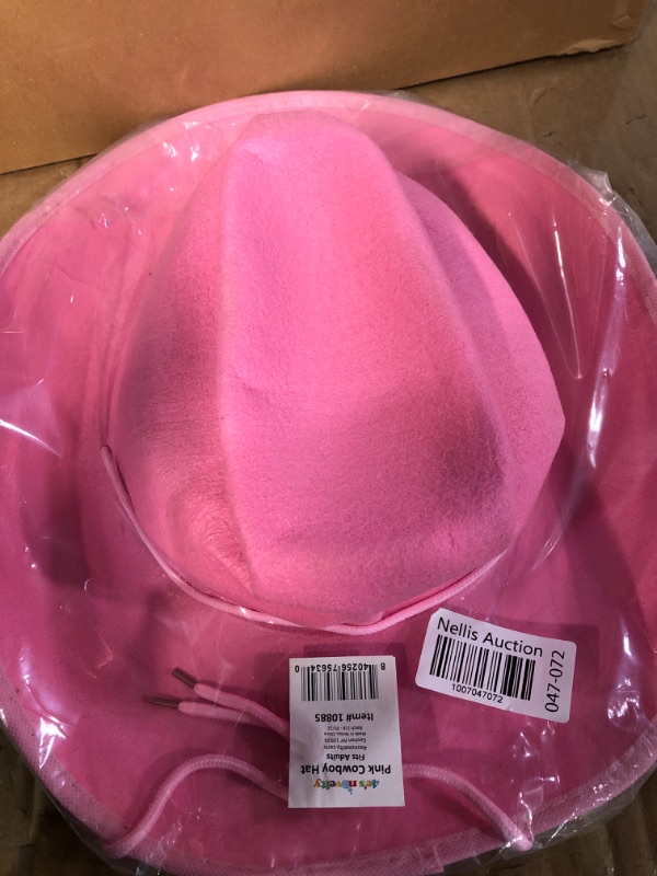 Photo 2 of 4E's Novelty Cowboy Hat for Women & Men, Felt Cowgirl Hat for Adults, Western Party Dress Up Accessories Pink