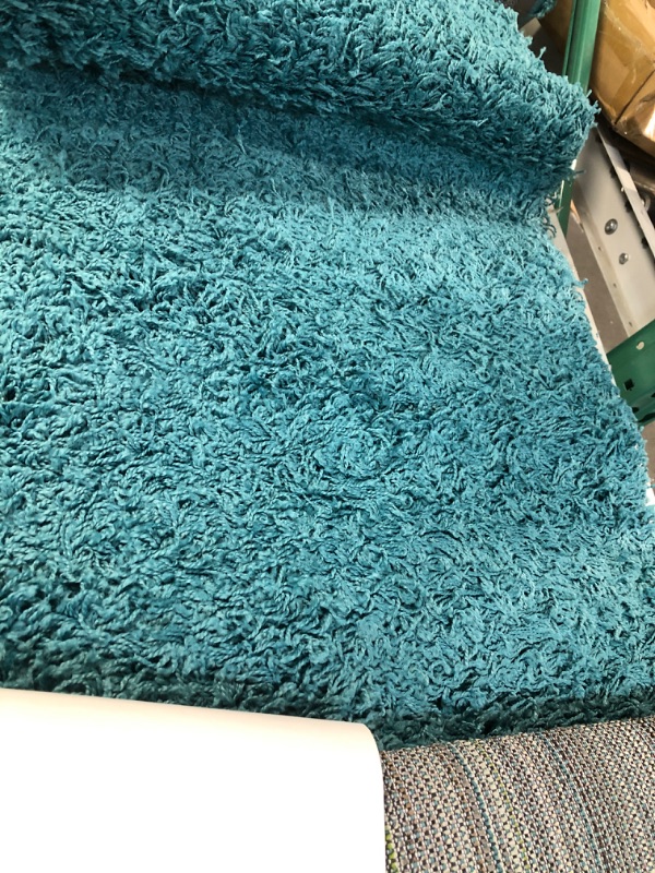 Photo 2 of  Unique Loom Solid Shag Collection Area Rug (2' 2" x 6' 1" Runner)                                                                                                                                                                                             