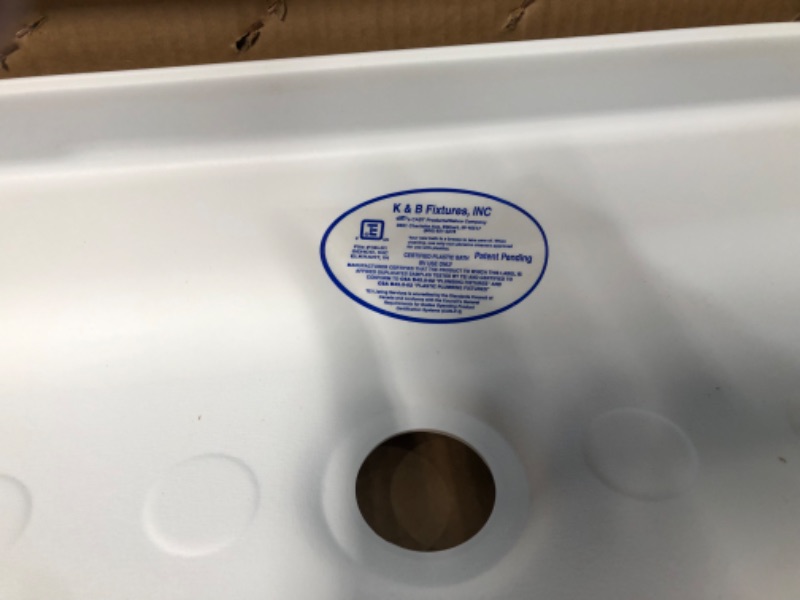 Photo 2 of Lippert 209673 Better Bath RV center drain Tub 24" x 40" White