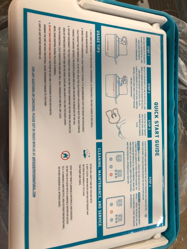 Photo 1 of Cold Therapy Machine — Cryotherapy Freeze Kit System — for Post-Surgery Care, ACL, MCL, Swelling, Sprains, and Other Injuries — Wearable, Adjustable Knee Pad — Cooler Pump with Digital Timer
