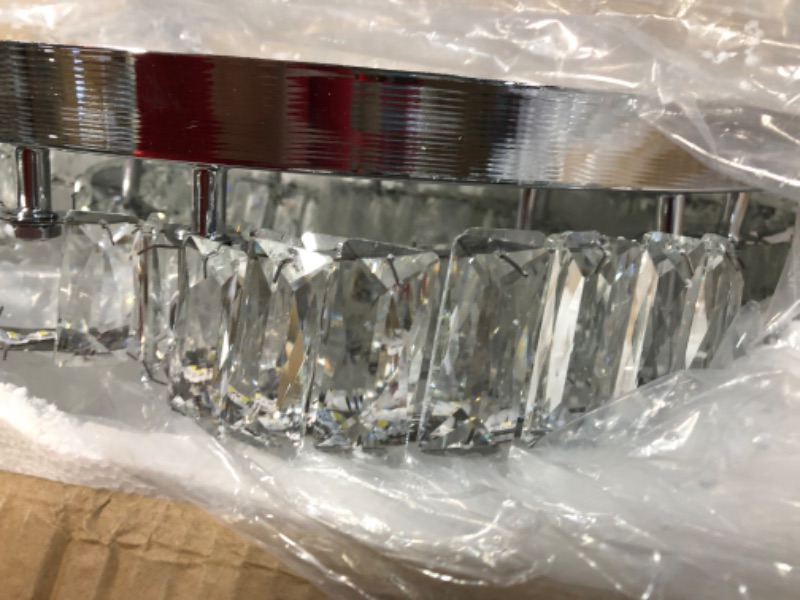 Photo 2 of (PARTS ONLY) HongnuoFc 21 Inch Crystal Chandelier Crystal Ceiling Light Fixtures 