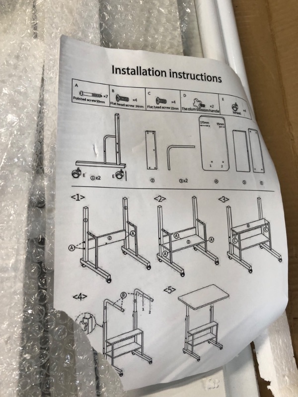 Photo 2 of **SEE NOTES**
Computer Desk Adjustable Home Office Bedside Small Spaces Storage Convenient Universal 