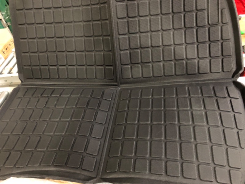 Photo 2 of SUPER LINER All Weather Floor Mats for Tesla Model Y 5-Seat 2021 2022 2023 Custom Fit TPE Car Floor Mats Cargo Liner Rear Cargo Tray Trunk Interior Accessories (Does NOT fit 7-Seat)