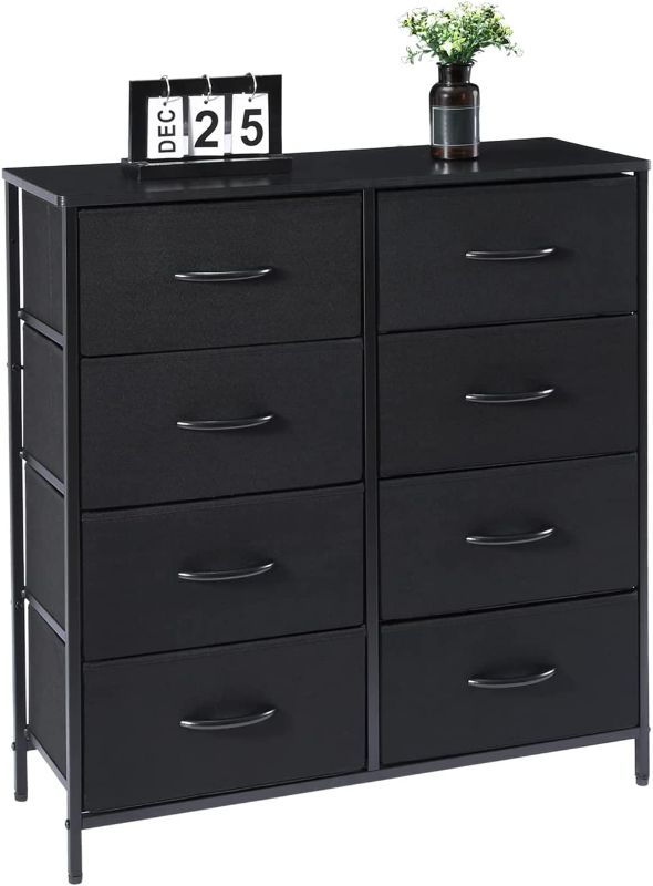 Photo 1 of **MISSING HARDWARE**
Kamiler Dresser with 8 Drawers,4-Tier Wide Chest of Drawers,Tall Storage Organizer Tower Unit 