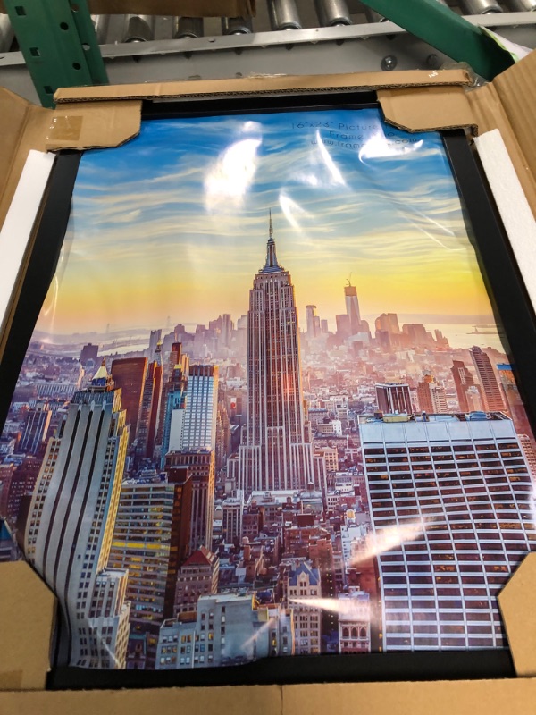 Photo 2 of Frame Amo 16x24 Black Modern Picture or Poster Frame, 1 inch Wide Border, Smooth Wrap 