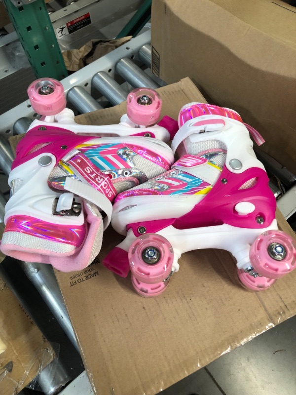 Photo 3 of Roller Skates for Kids Girls Toddlers Beginners, 4 Size 