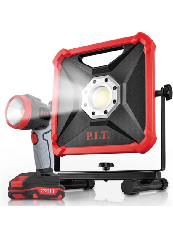 Photo 1 of P.I.T. Two Cordless Jobsite Work Light 1900Lumens LED Light 