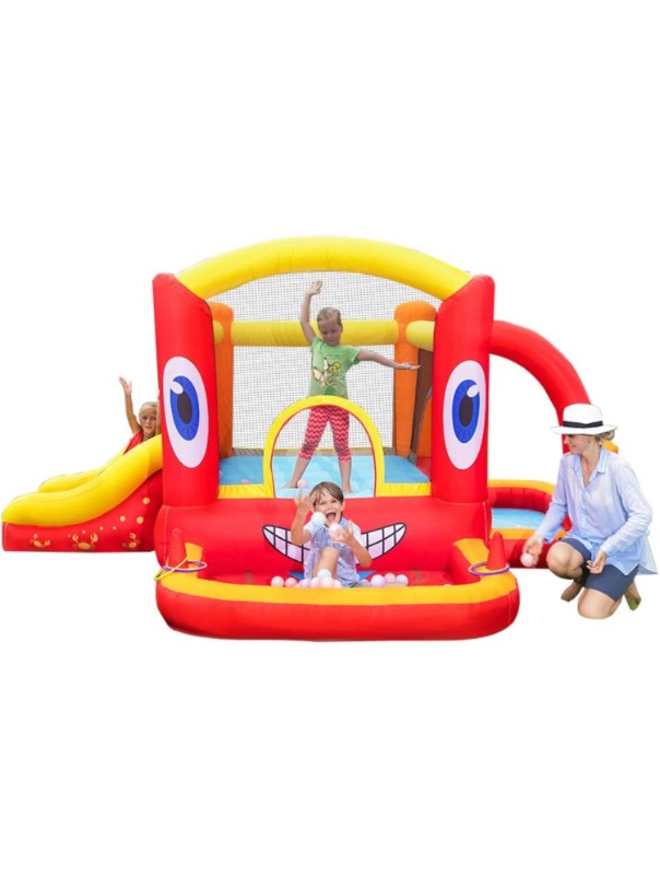 Photo 1 of Doctor Dolphin Bounce House Slide Inflatable with Blower, 