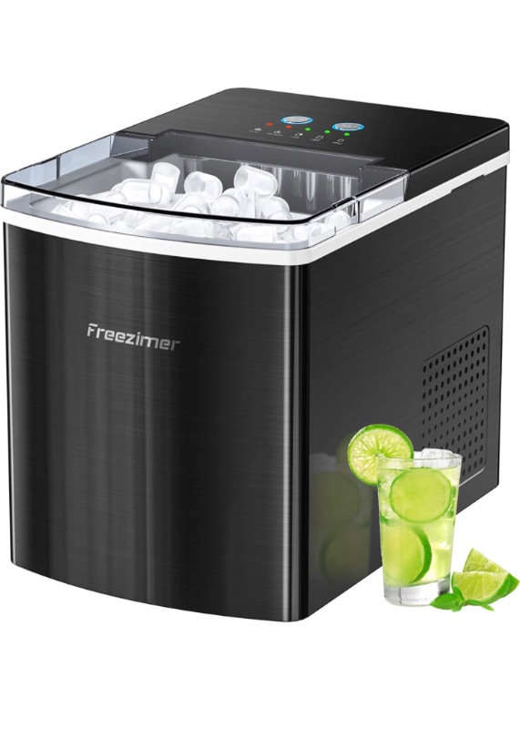 Photo 1 of Freezimer Ice Maker Machine for Countertop, 33 lbs/24Hrs, 9 Cubes Ready in 6 Min