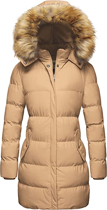 Photo 1 of  Women's Winter Thicken Puffer Coat Warm Jacket with Faux Fur Hood
