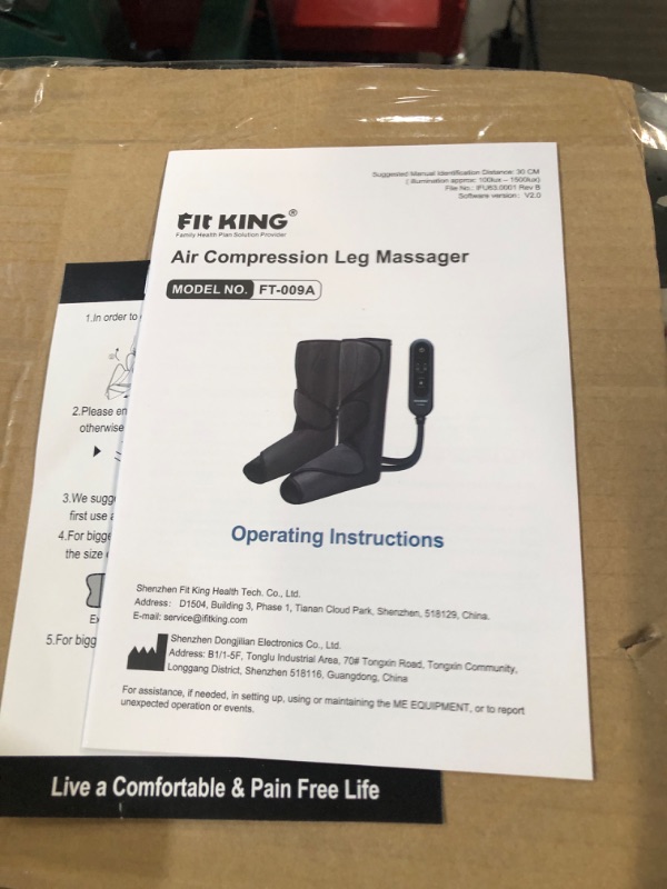 Photo 3 of FIT KING Leg Air Massager for Circulation and Relaxation Foot and Calf Massage 