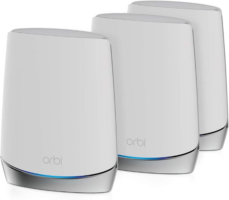 Photo 1 of *USED* NETGEAR Orbi Whole Home Tri-Band Mesh WiFi 6 System – Router with 2 Satellite Extenders