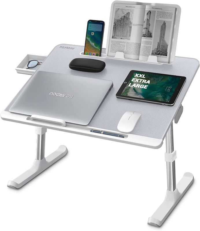 Photo 1 of NEARPOW Mutlifunctional Laptop Desk for Bed, Couch, Adjustable Height - White