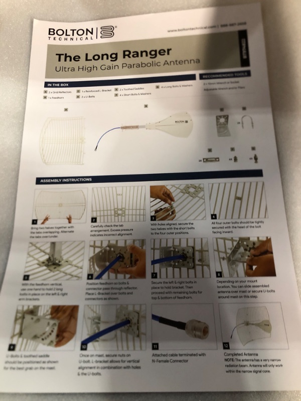 Photo 2 of Bolton Technical Long Ranger Antenna | All Cell Bands: 5G, 4G, LTE | WiFi 2.4/5 GHz WiFi 6 