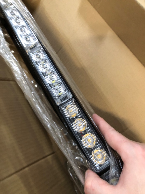 Photo 4 of AT-HAIHAN Waterproof 72W Magnetic Roof Flashing Lightbar Amber White 26 INCH