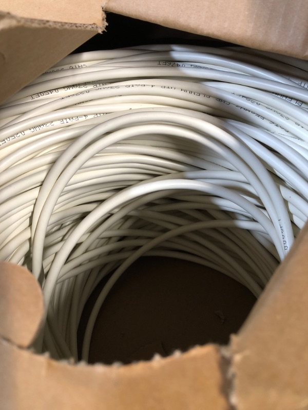 Photo 3 of CAT6 Plenum (CMP) Cable 1000FT | Network Analyzer Test Passed | (White)