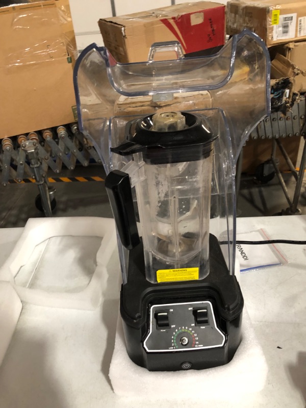 Photo 10 of *USED SEE NOTES*
 CRANDDI Commercial Quiet Blender, 2200 Watt - BLACK