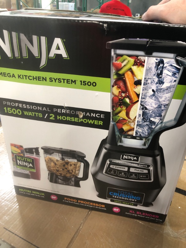 Photo 2 of *DAMAGED* Ninja BL770 Mega Kitchen System, 1500W, 4 Functions for Smoothies, BL770 Black