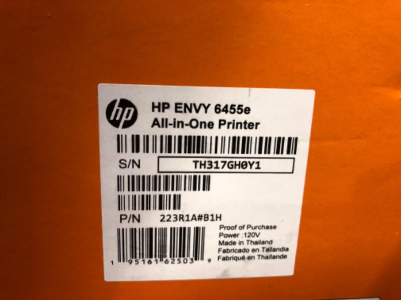 Photo 2 of USED HP ENVY 6455e Wireless Color All-in-One Printer with 6 Months Free Ink with HP+ (223R1A)