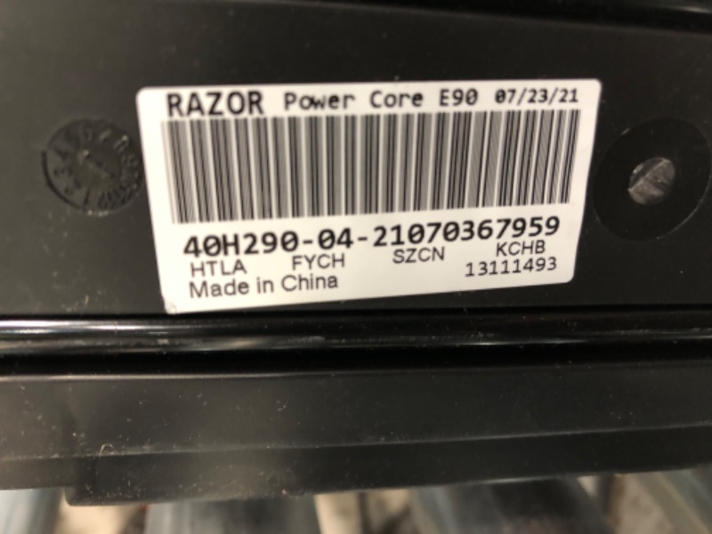 Photo 3 of (MINOR DAMAGE/Missing charger) Razor Power Core E90 Electric Scooter - Hub Motor, Up to 10 mph and 80 min Ride Time