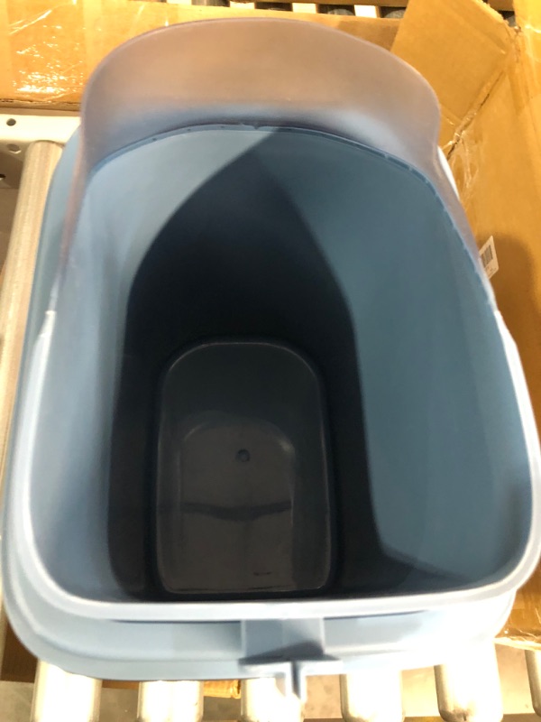 Photo 2 of (minor damage) MOPUP Bathroom Trash Cans with Lids | 4.5 Gallon Motion Sensor Stainless Steel  Blue-black L