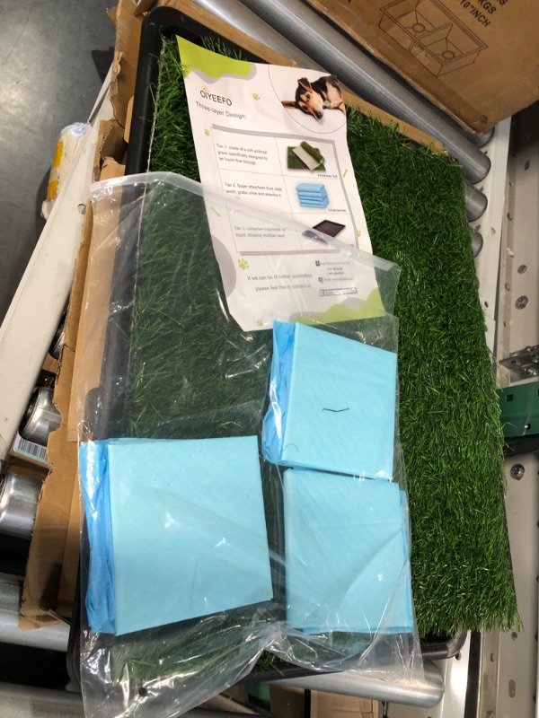 Photo 2 of *SEE NOTES* Oiyeefo Dog Grass pad with Tray, 24”x 16.5” Indoor Dog Potty