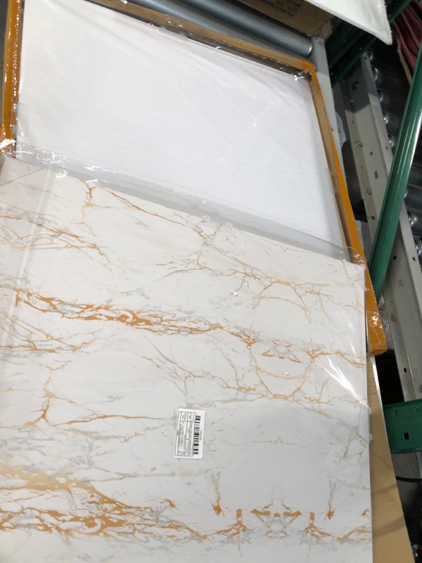 Photo 1 of 2 PCS Food Photo Backdrop Boards, 24x24in ( Marble +Wood Texture)