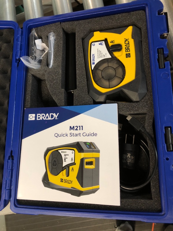 Photo 3 of Brady M211 Portable Bluetooth Label Printer Kit (M211-KIT), Yellow/Black