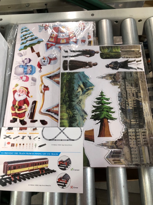 Photo 1 of Electric Classical Train Sets with Steam Locomotive Engine, Cargo Car and Tracks, Battery Operated Play Set Toy w/ Smoke, Light and Sounds, Perfect