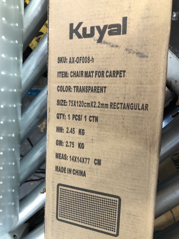 Photo 3 of [USED] Kuyal Desk Chair Mat for Carpet, 30'' x 48'' 