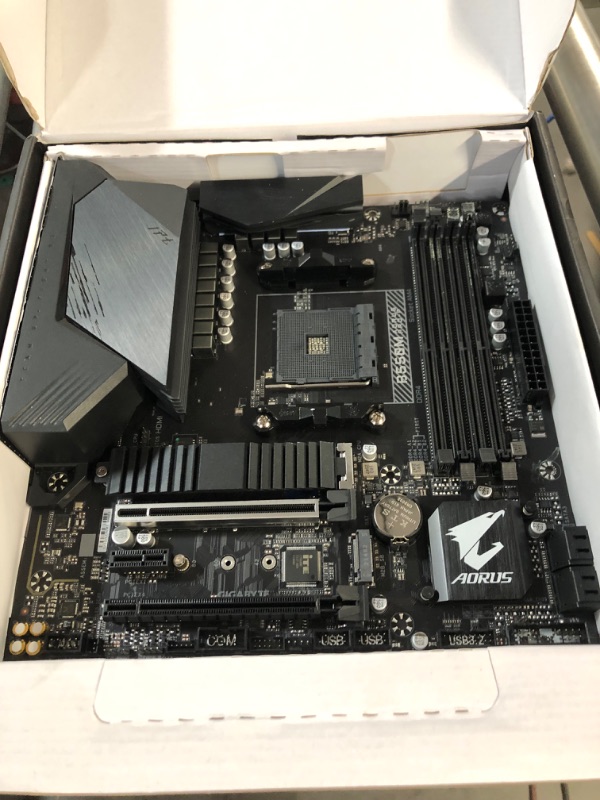 Photo 2 of GIGABYTE B550M AORUS Elite (AM4/ AMD/ B550/ Micro-ATX/ DDR4/ Dual M.2/ PCIe 4.0/ Realtek GbE LAN/Gaming Motherboard) B550 B550M AORUS ELITE Bundle