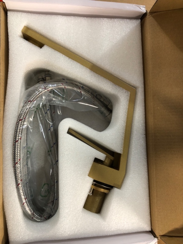 Photo 1 of *GOLD** SHUNLI Modern Bathroom Faucet Matte Black Bathroom Sink Faucet, Brass