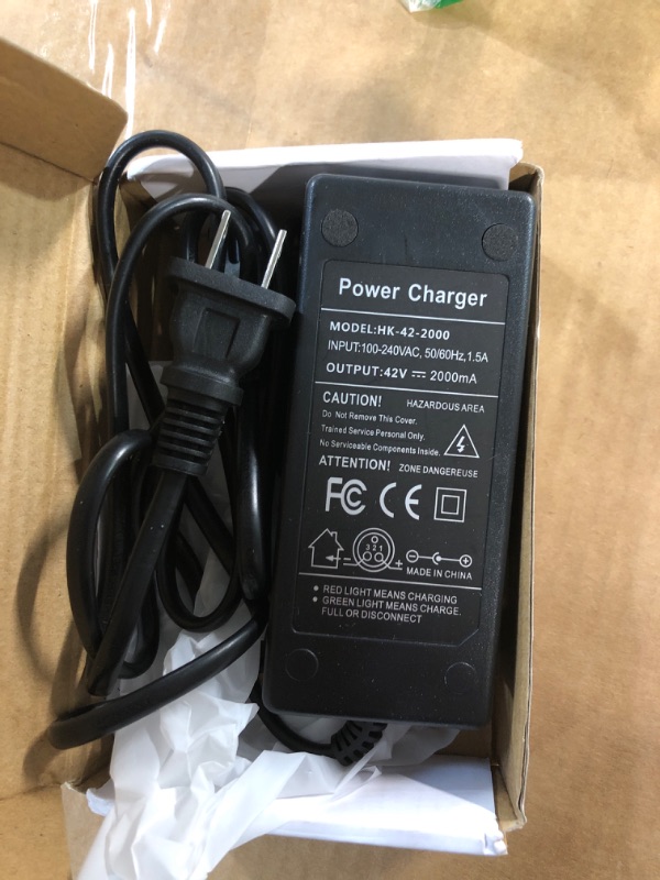 Photo 2 of EVAPLUS 42V Charger PowerFast 3-Prong Inline Connector for 36V Pocket Mod, Sports Mod Lithium Battery, Battery Charger for Millet Electric Scooter