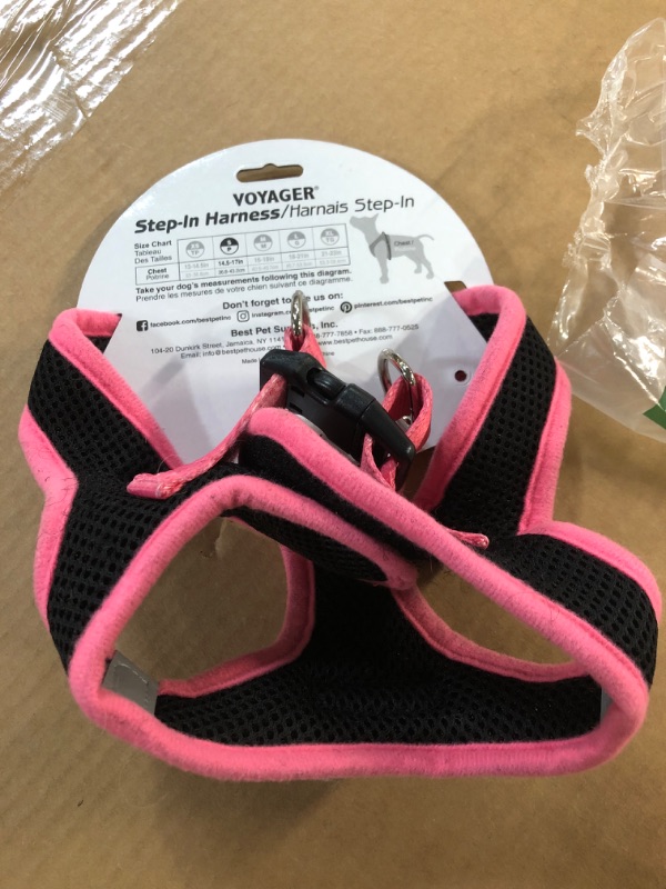 Photo 3 of *USED* Best Pet Supplies Voyager Dog Collar Safety Clip , (Pink Trim) S (Chest: 14.5 - 16")