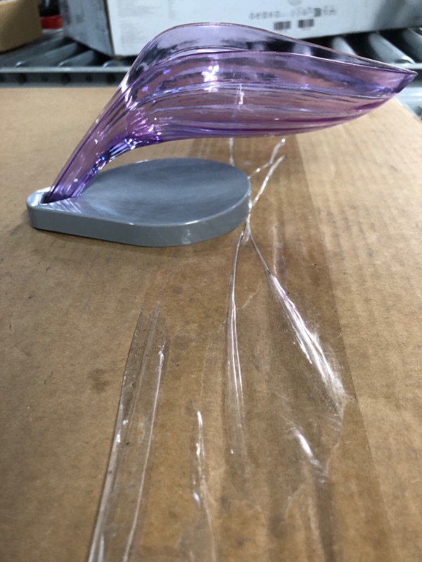 Photo 1 of *NEW*SEE NOTES*  Soap Holder Storage Rack Cleaning Suction Cup Rack Leaf Small Box (Color : Fuchsia) ( PLASTIC ) 
