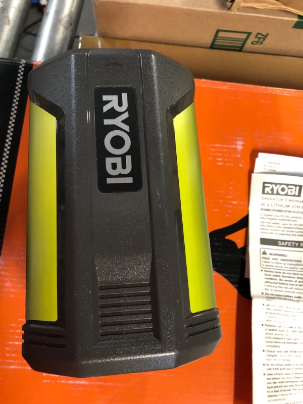 Photo 4 of 6.0Ah 40V Replacement for Ryobi 40V Lithium Battery Compatible with OP4040 OP4050A OP4026 OP4030 OP4050 40V Cordless Power Tools Battery(Green)