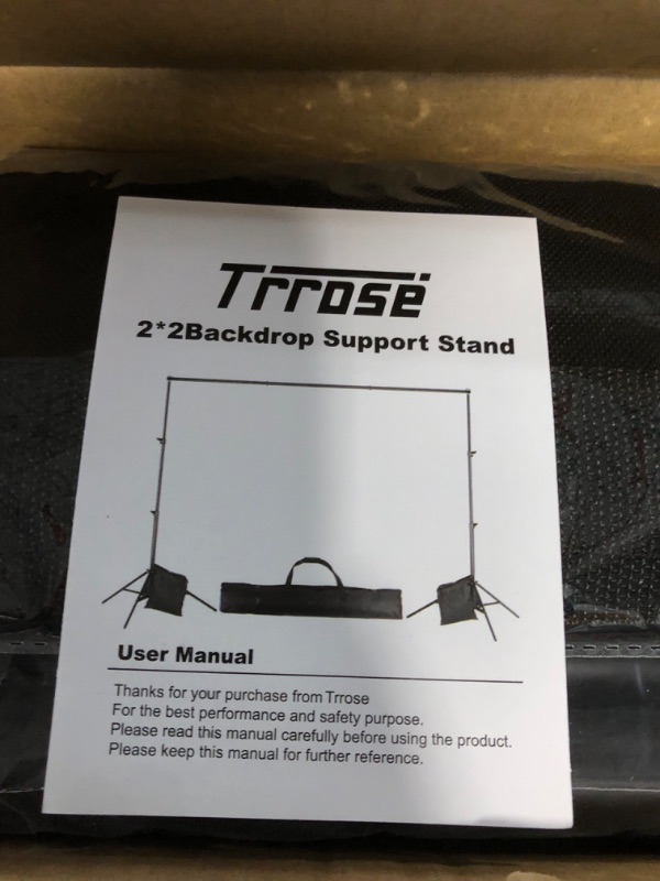 Photo 1 of Backdrop Stand, 6.5 x 6.5ft Adjustable Photo Backdrop Stand, Back Drop Banner Stand Support System Kit