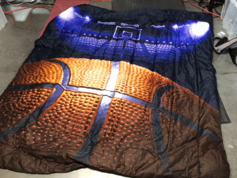 Photo 2 of **SEE NOTES** A Nice Night Basketball Court Printing Comforter Quilt Bedding Set