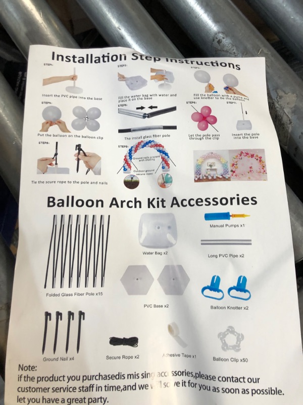 Photo 4 of Large Balloon Arch kit with Heavy Base ,Great BirthdayChristmasNew Years Eve Party Decorations/Supplies,Used to make a 8.5FT Tall &12.5Ft Wide(adjustable) Balloon Garland 