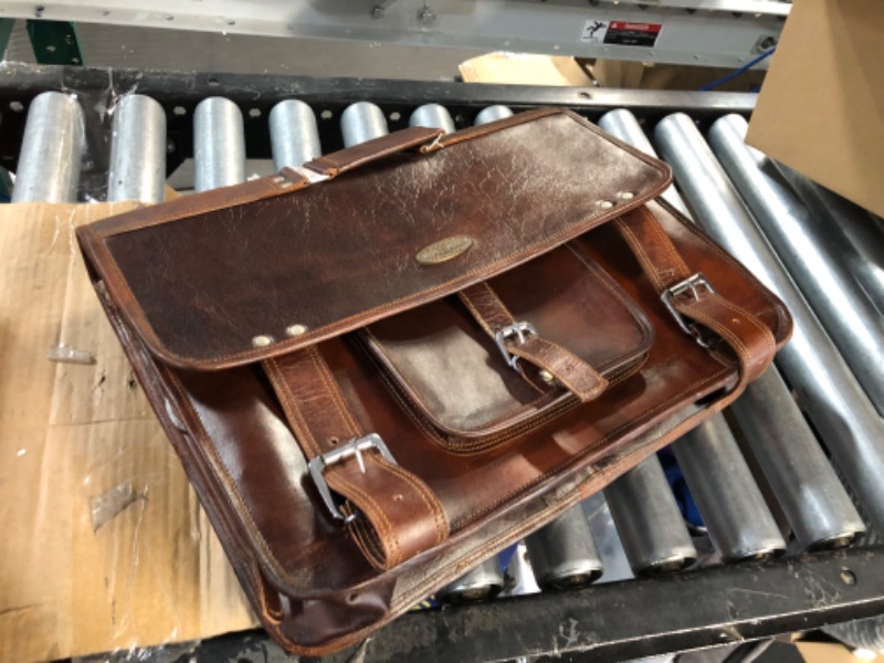 Photo 1 of Handmade World Leather Messenger Bags For Men Women 18" Mens Briefcase Laptop Bag Computer Satchel 