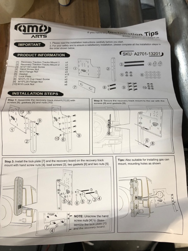 Photo 3 of Mounting Plate Kits for Recovery Traction Boards & Fuel Pack Compatible with Wrangler JL JLU 18-23 Reinforcement System