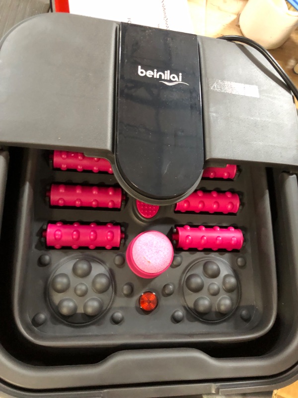 Photo 2 of Beinilai Collapsible Foot Spa,Pedicure Foot Spa with Heat and Massage and Bubble Jets